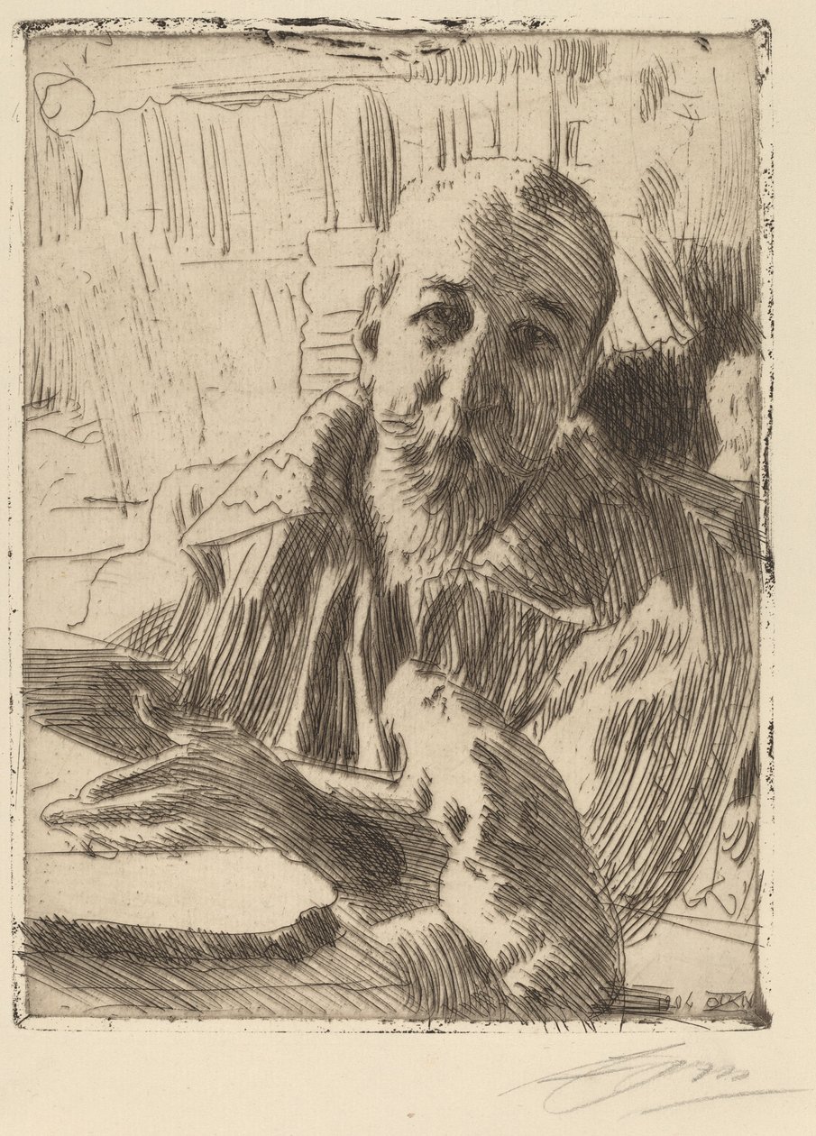 Anatole Francja, 1906. autorstwa Anders Leonard Zorn