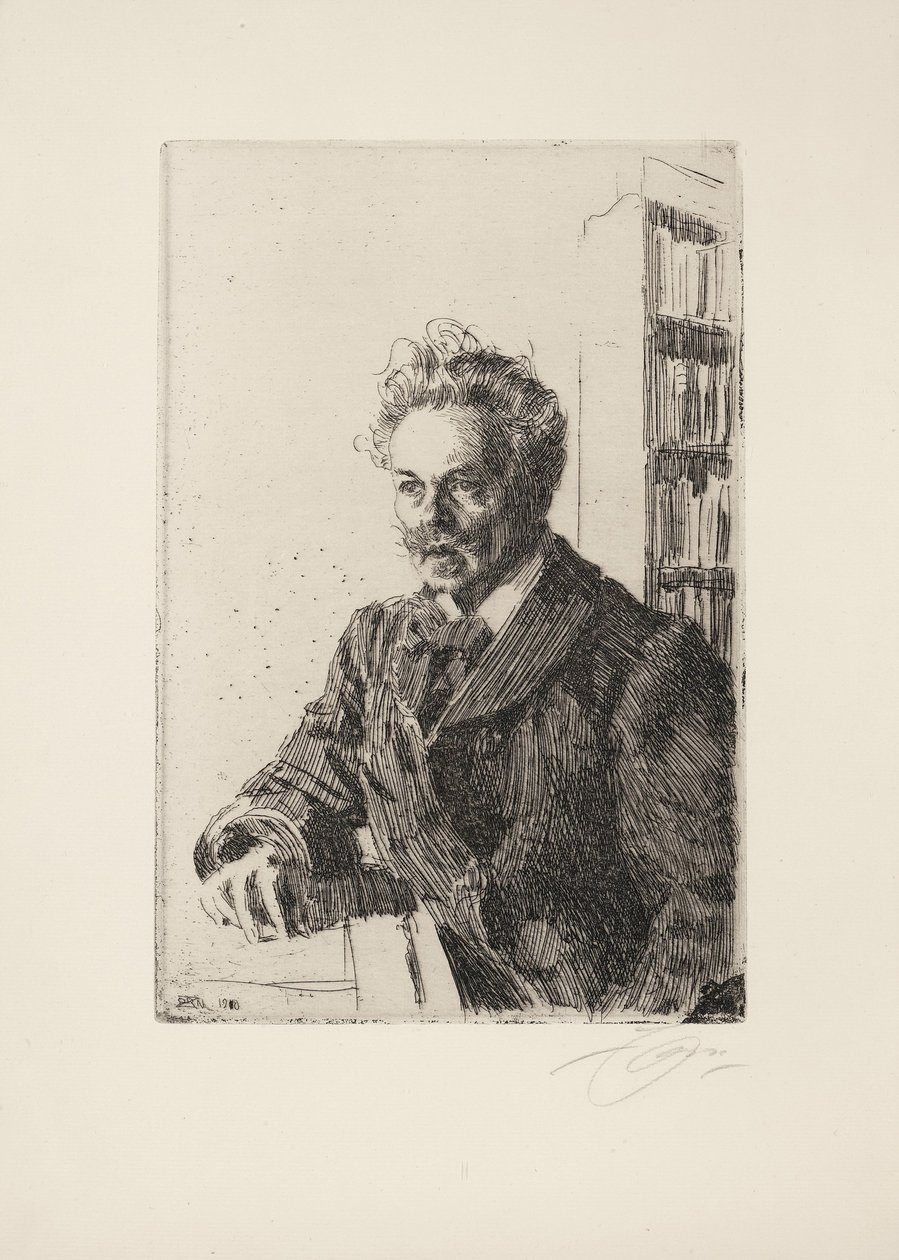 August Strindberg, 1910 autorstwa Anders Leonard Zorn