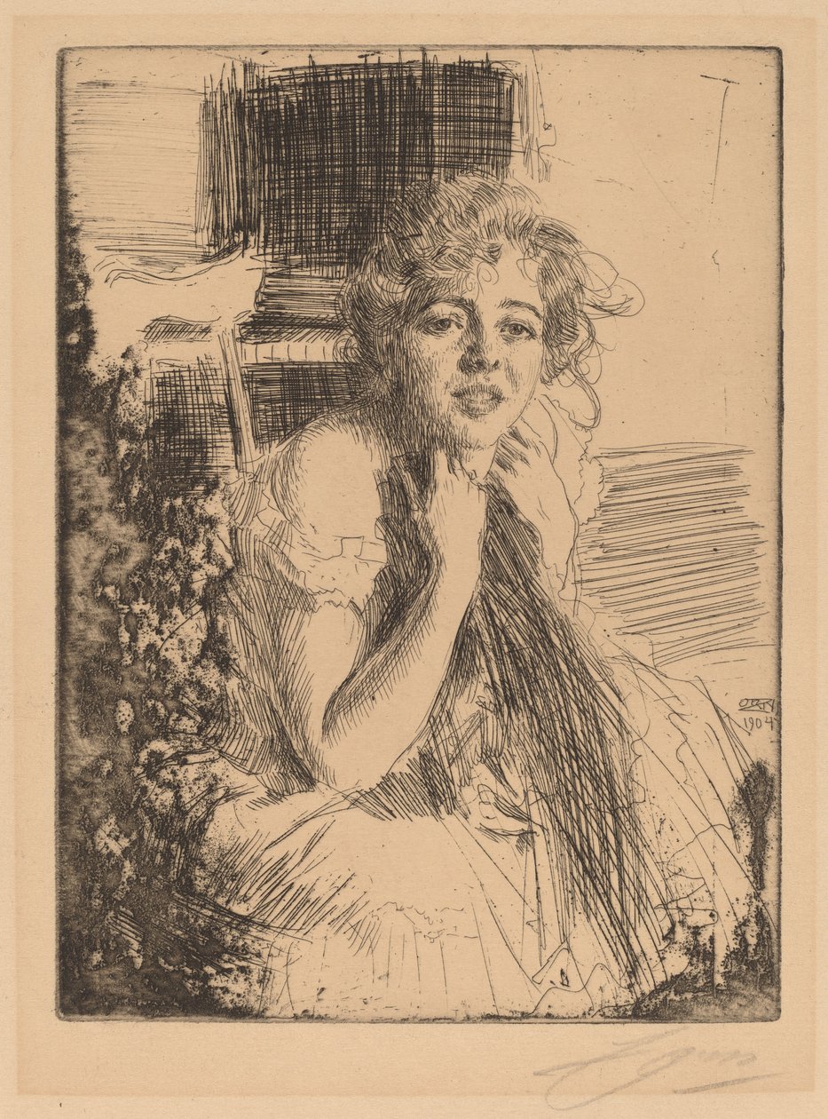 Emma Rasmussen, 1904. autorstwa Anders Leonard Zorn