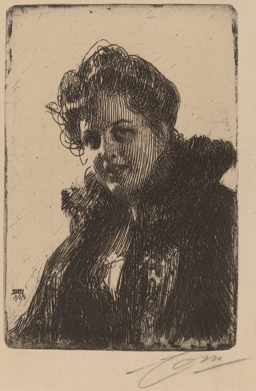 Pani. Granberg, 1903. autorstwa Anders Leonard Zorn
