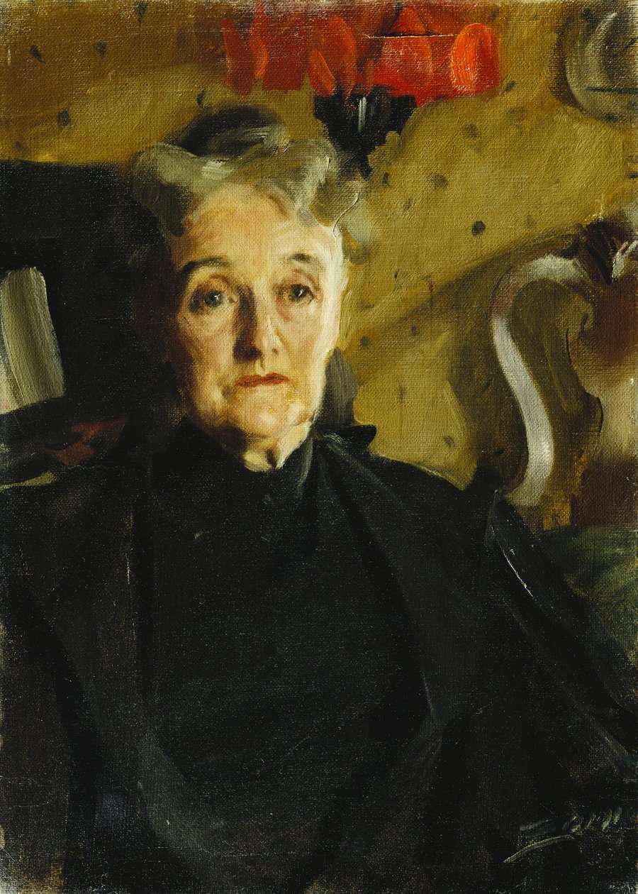 Portret pani Hallowell, autorstwa Anders Leonard Zorn