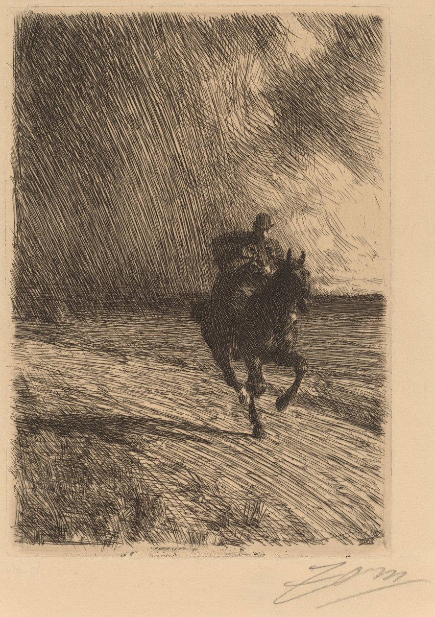 Burza, 1891. autorstwa Anders Leonard Zorn