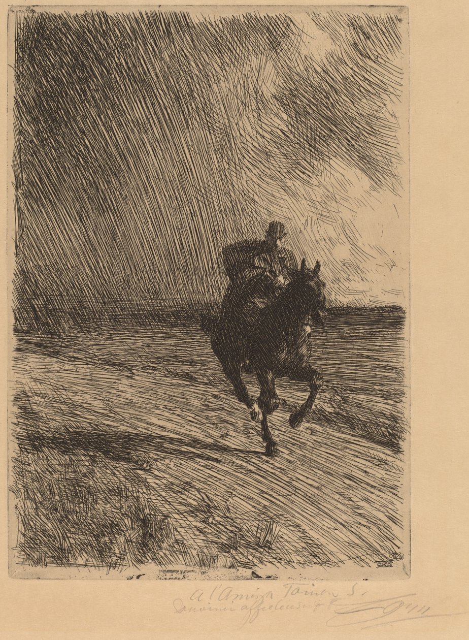 Burza Burza, 1891. autorstwa Anders Leonard Zorn