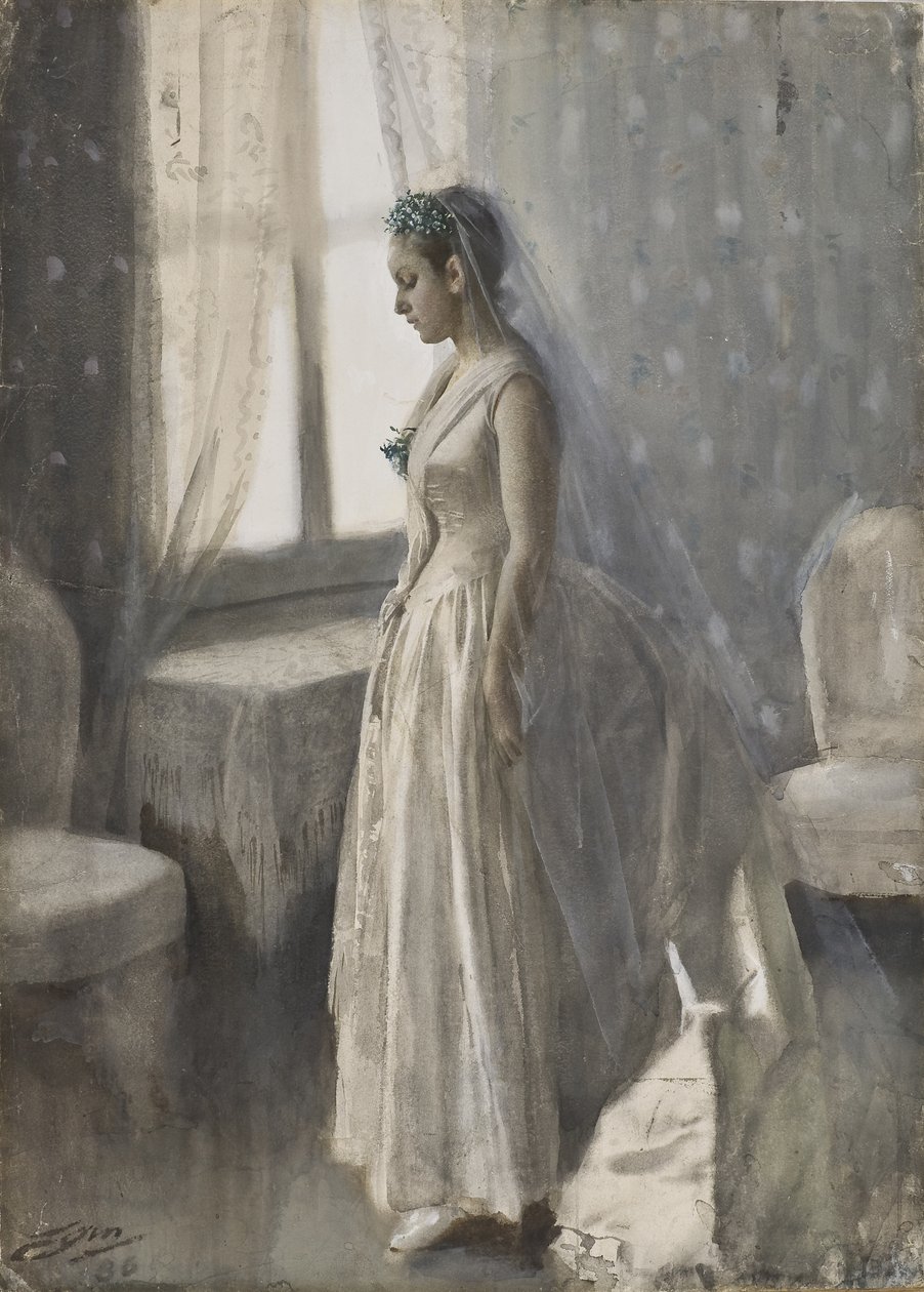 Panna Młoda, 1886 autorstwa Anders Leonard Zorn