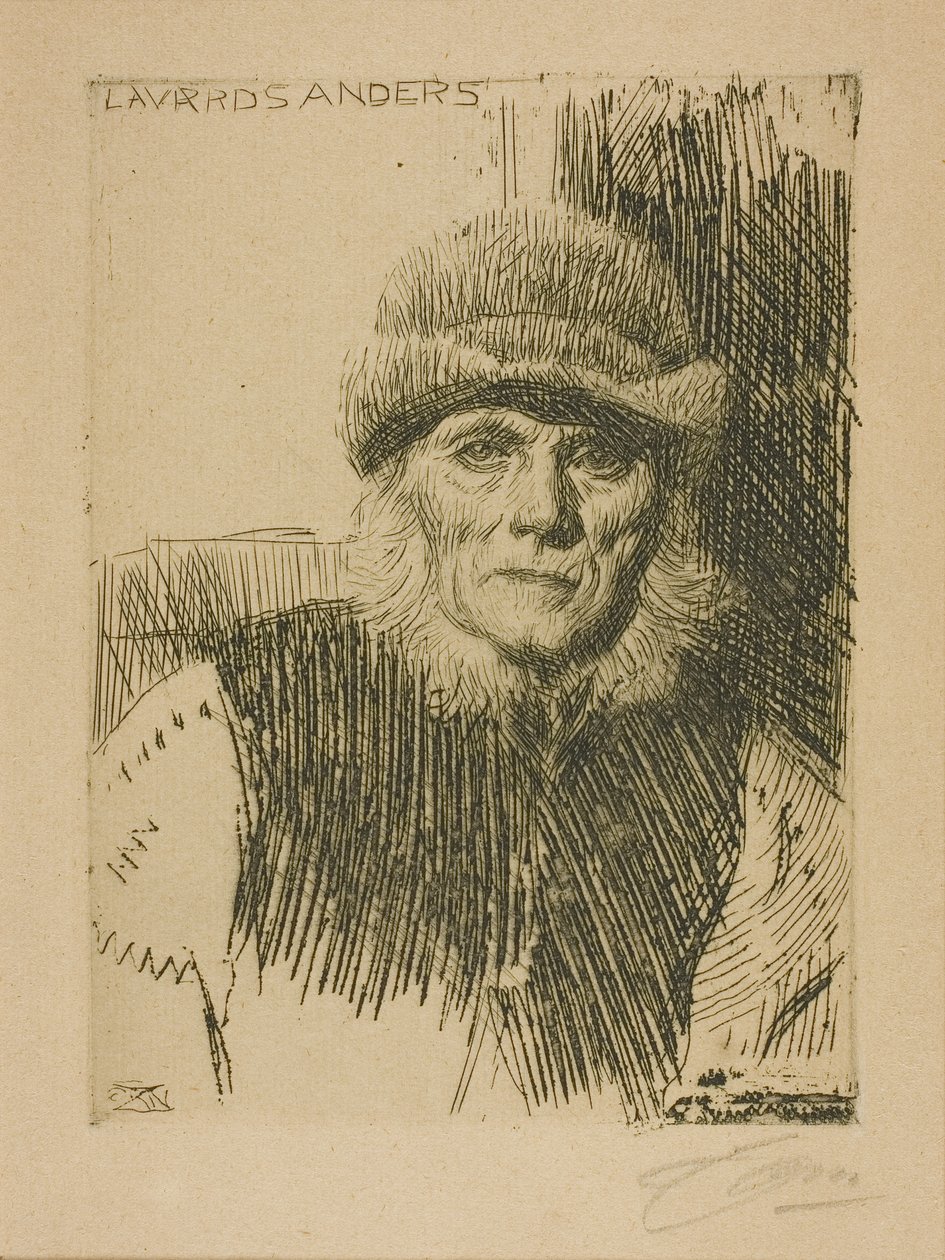 Dalecarlian Chłop (Lavards Anders) autorstwa Anders Leonard Zorn
