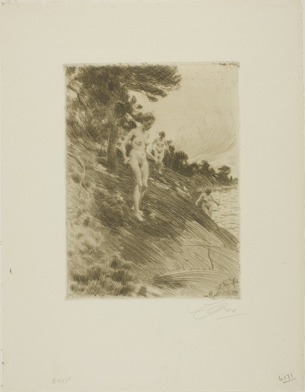 Przerażony autorstwa Anders Leonard Zorn