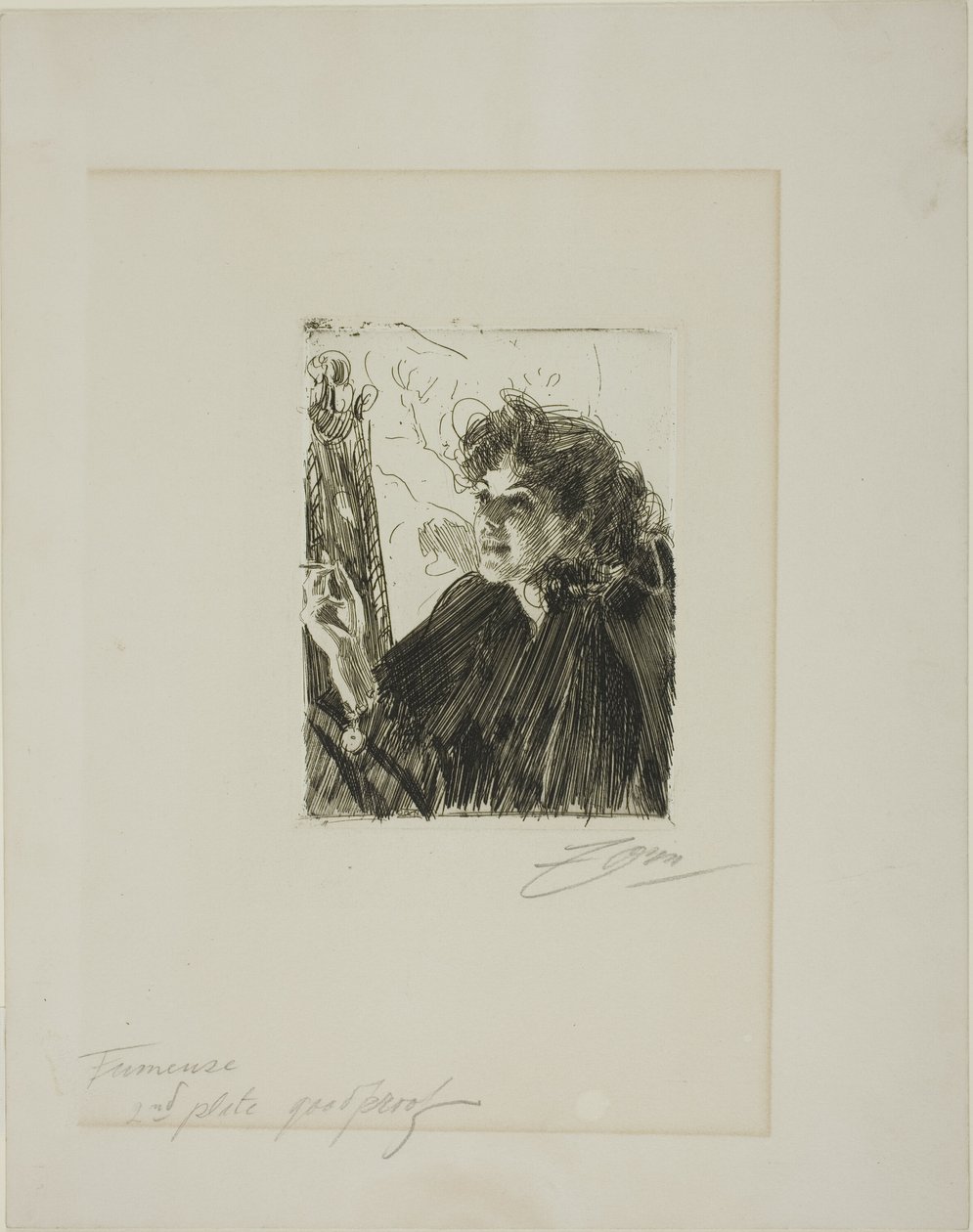 Dziewczyna z papierosem II autorstwa Anders Leonard Zorn