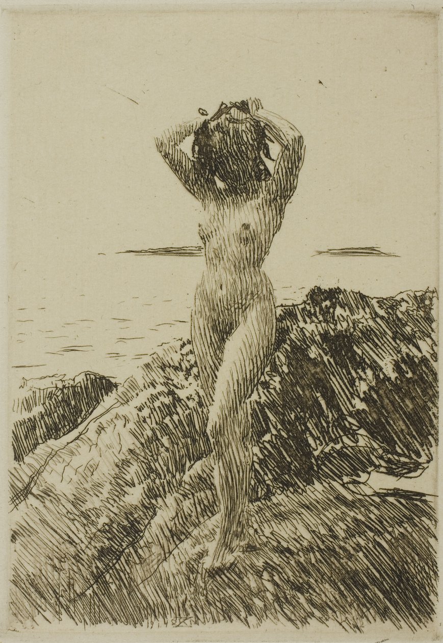 Hårtång (wieniec z wodorostów) autorstwa Anders Leonard Zorn