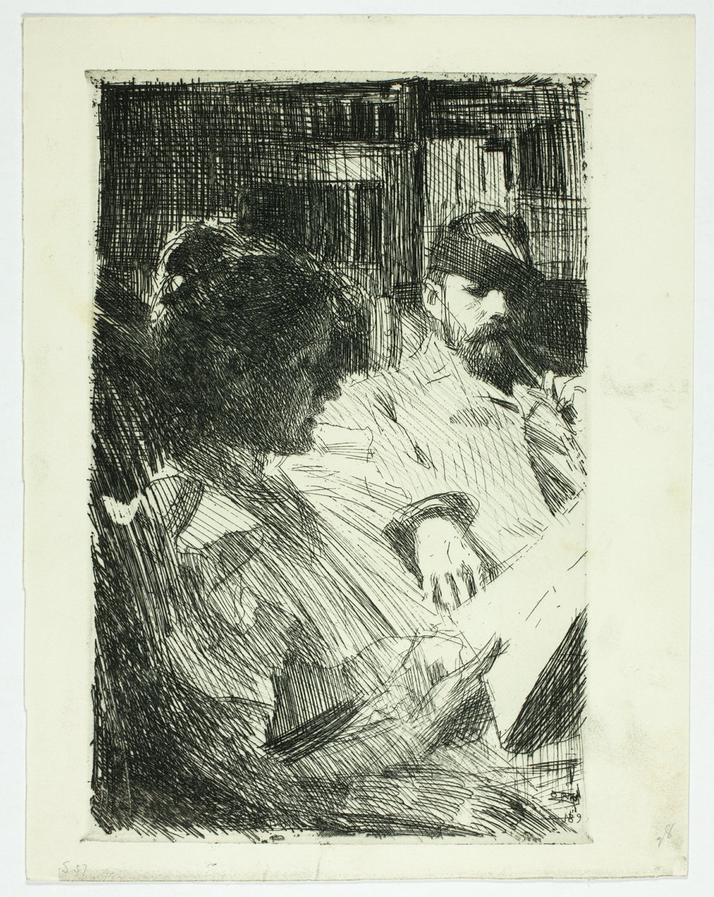 Czytanie (Pan i Pani Ch. Deering) autorstwa Anders Leonard Zorn