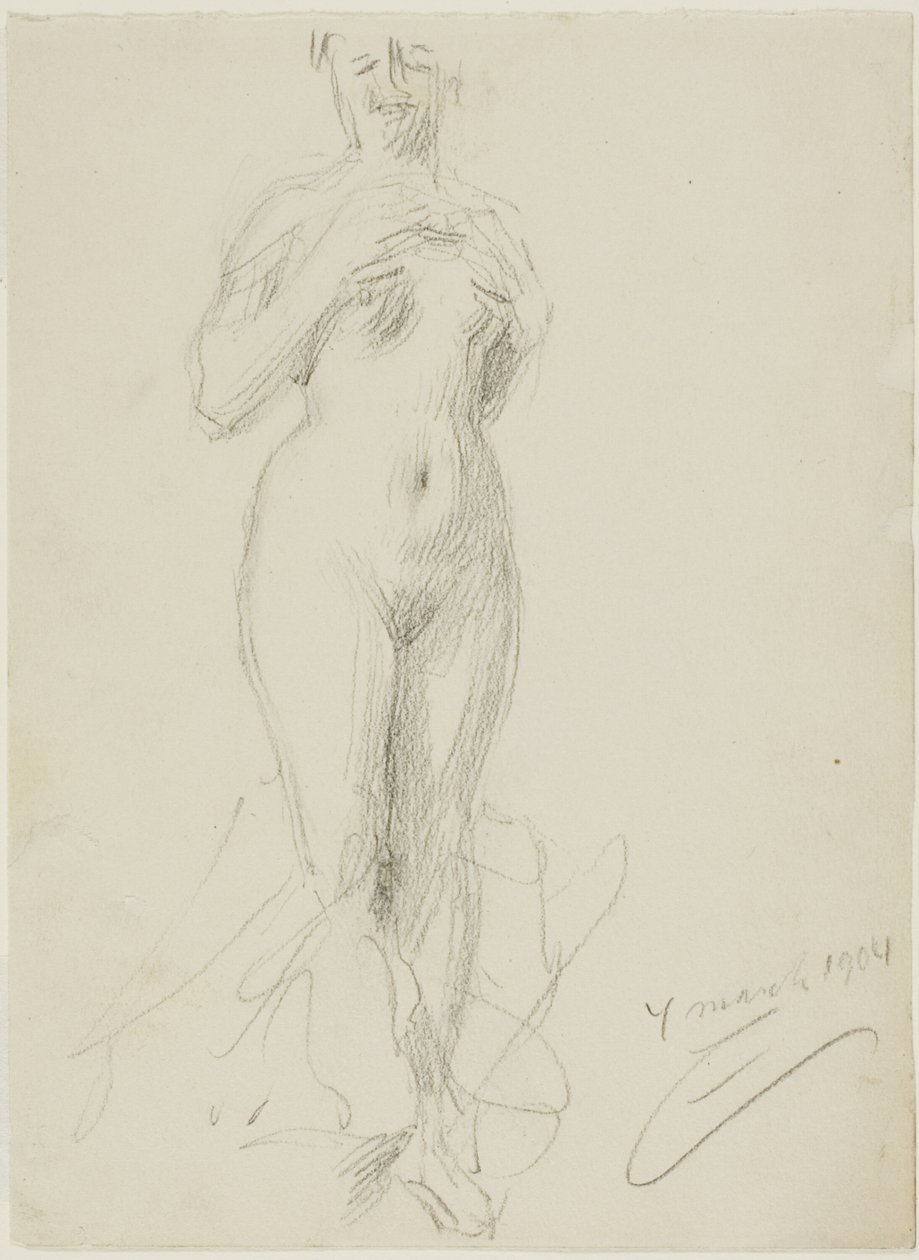 Stojący akt kobiecy autorstwa Anders Leonard Zorn