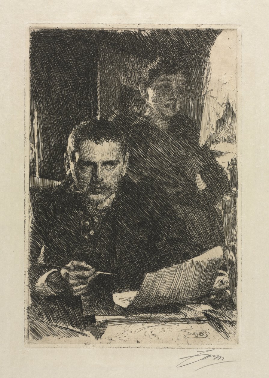 Artysta i jego żona autorstwa Anders Leonard Zorn