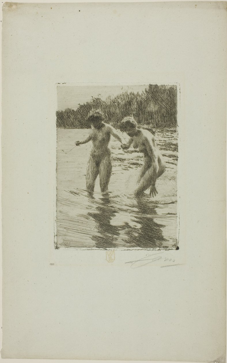 Dwóch Kąpiących się autorstwa Anders Leonard Zorn