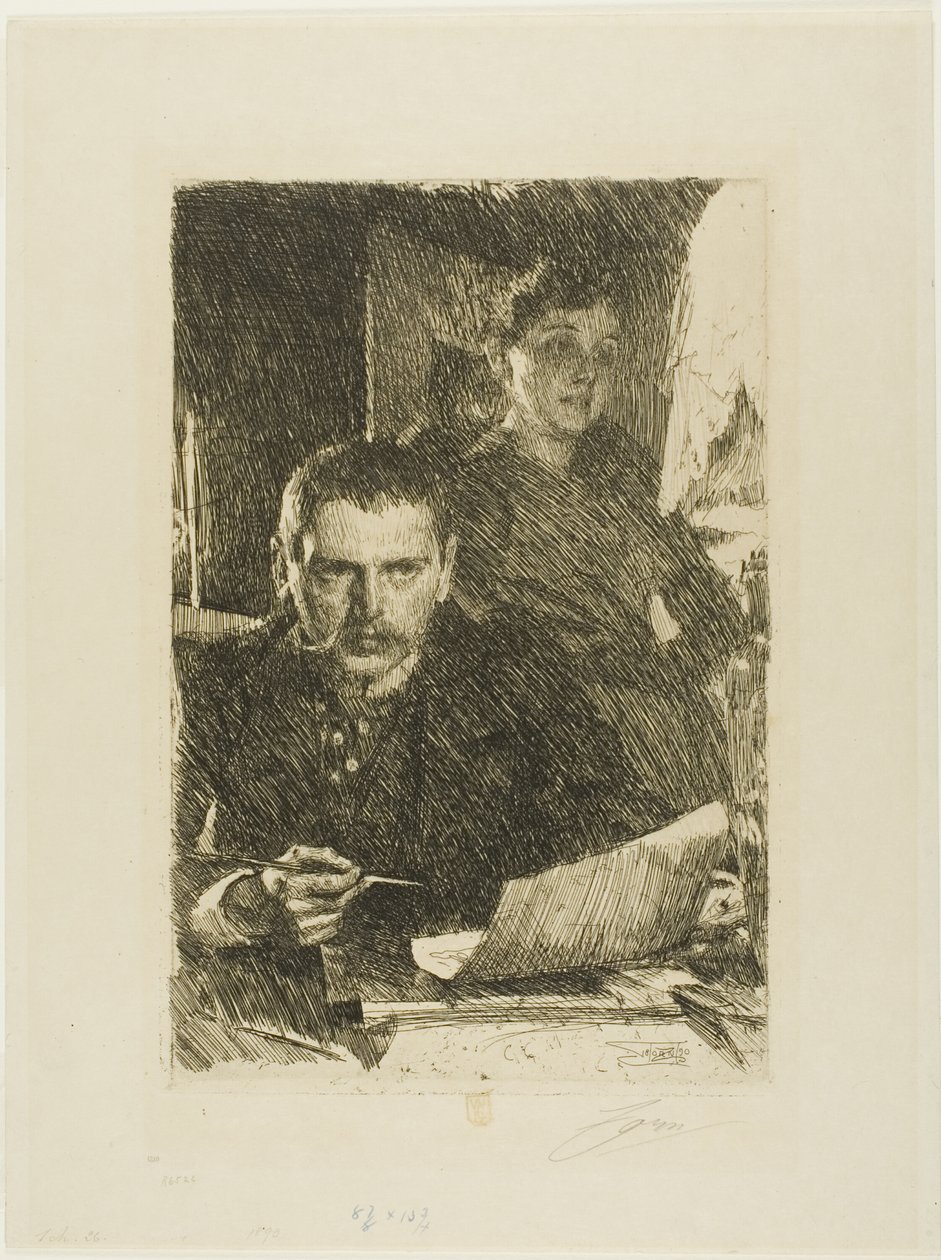 Zorn i jego żona autorstwa Anders Leonard Zorn