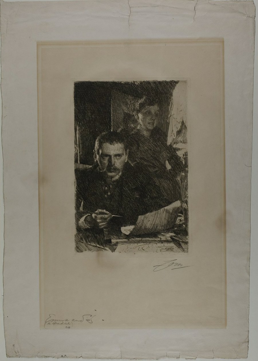 Zorn i jego żona autorstwa Anders Leonard Zorn
