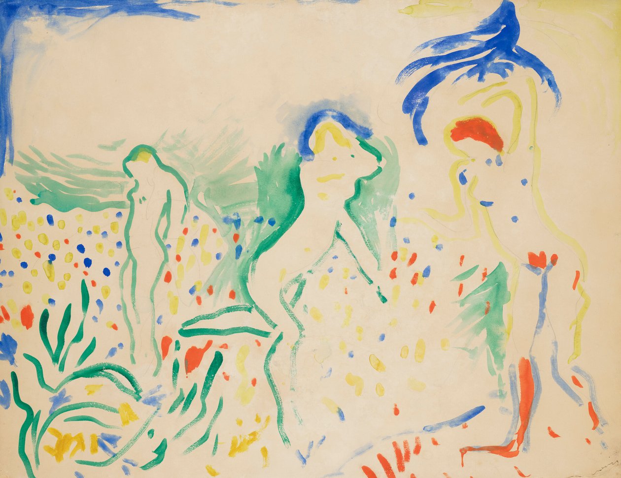 Tańczący kąpiący się autorstwa Andre Derain