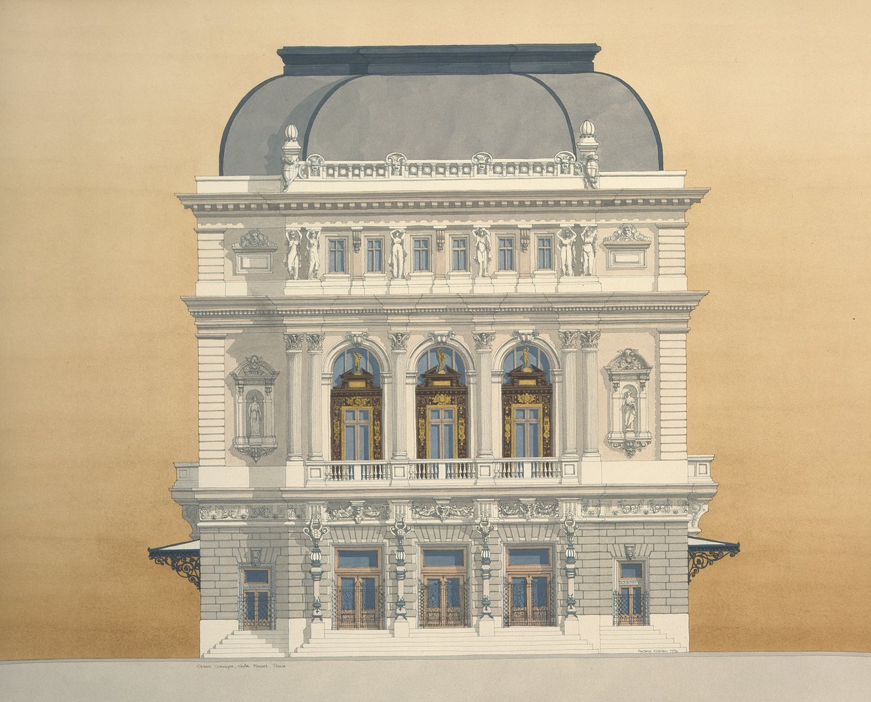Opera Comique, Salle favart, Paryż, Francja autorstwa Andras Kaldor
