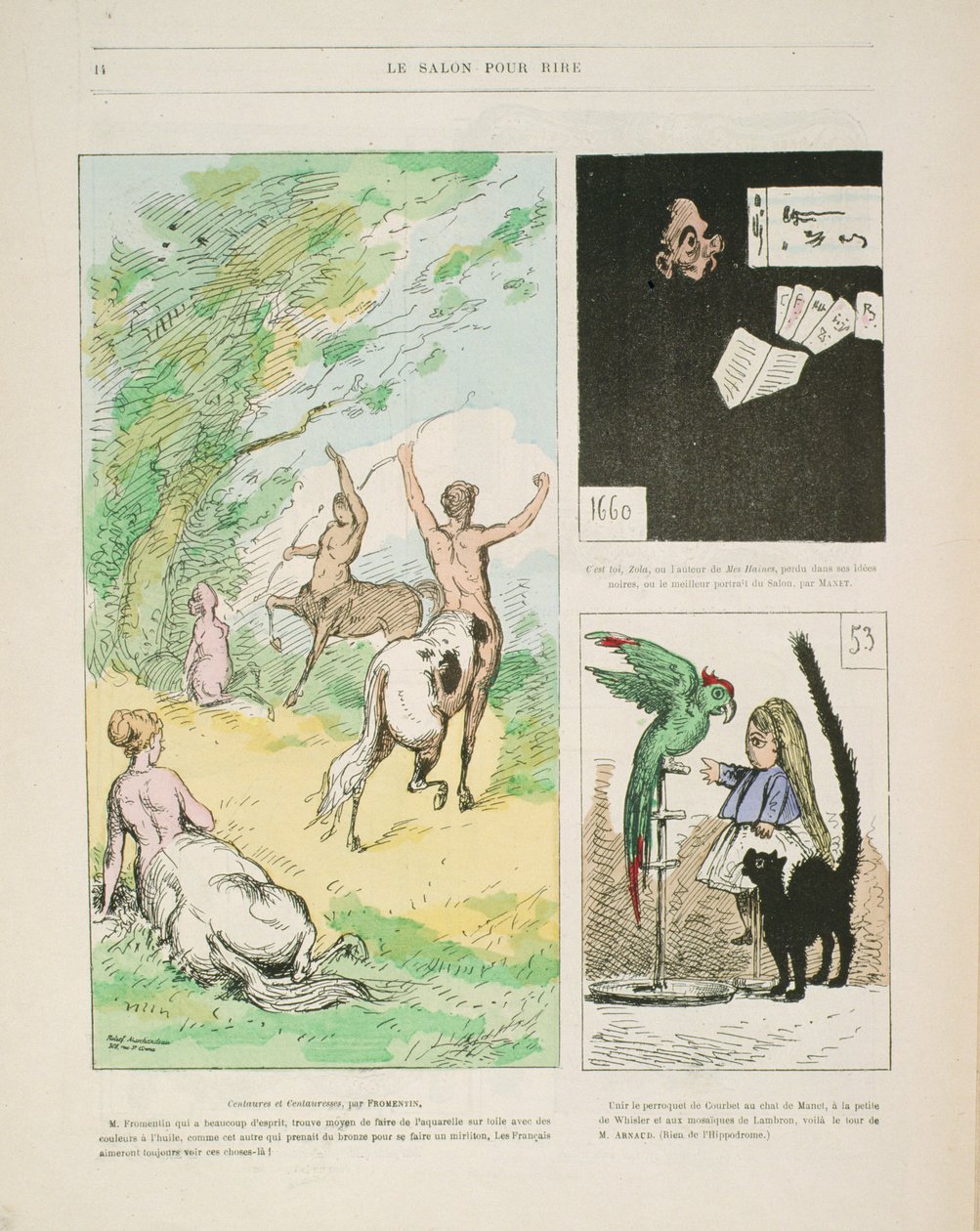 Le Salon Pour Rire", z "Gill-Revue", 1868 r. autorstwa Andre Gill