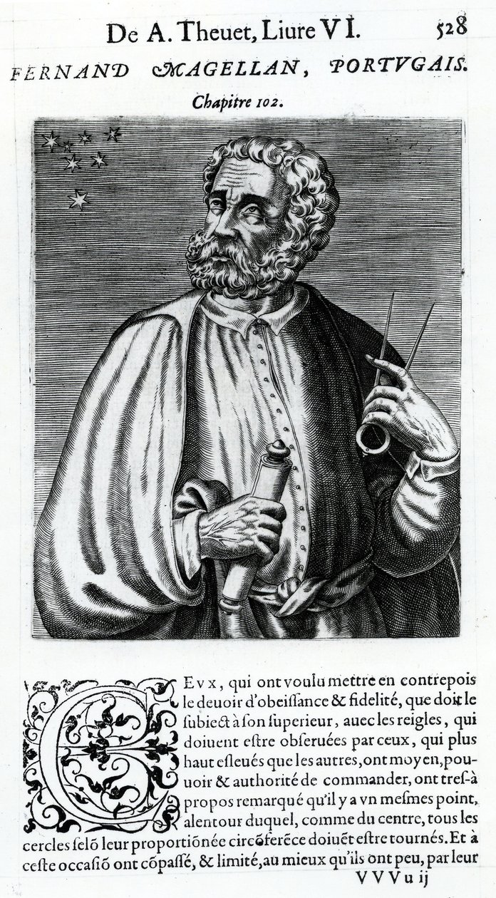 Ferdynand Magellan, XVI wiek autorstwa Andre Thevet