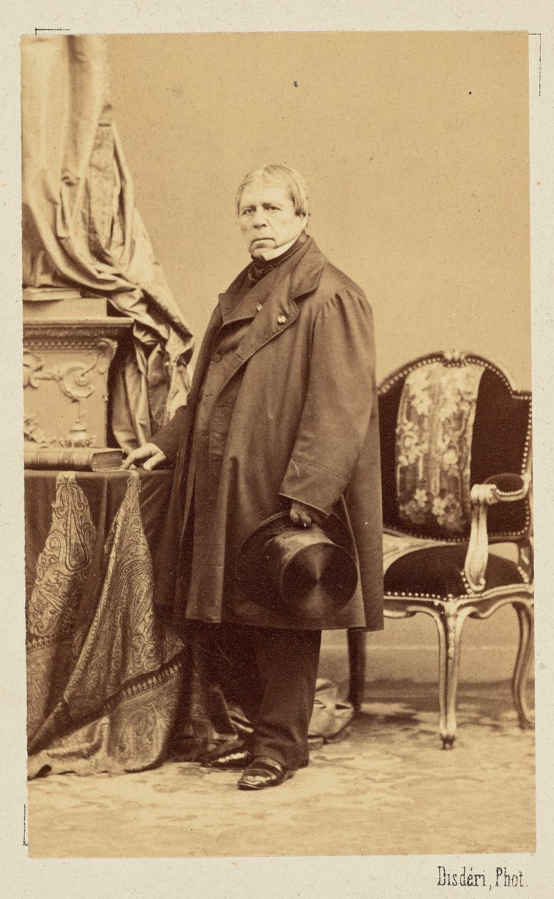 Jean-Auguste-Dominique Ingres, ok. 1860. autorstwa Andre Adolphe Eugene Disderi
