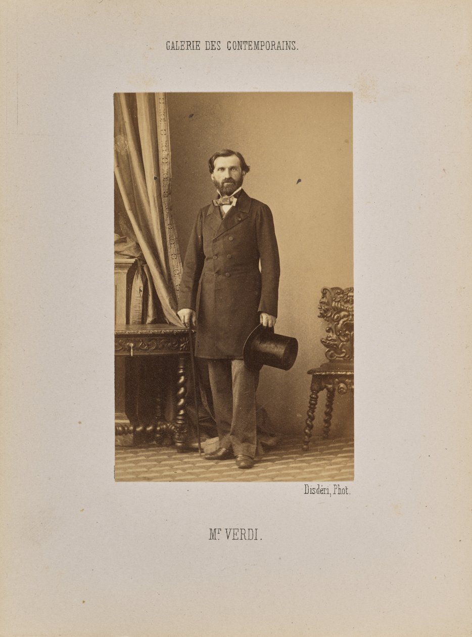 Pan Verdi autorstwa Andre Adolphe Eugene Disderi