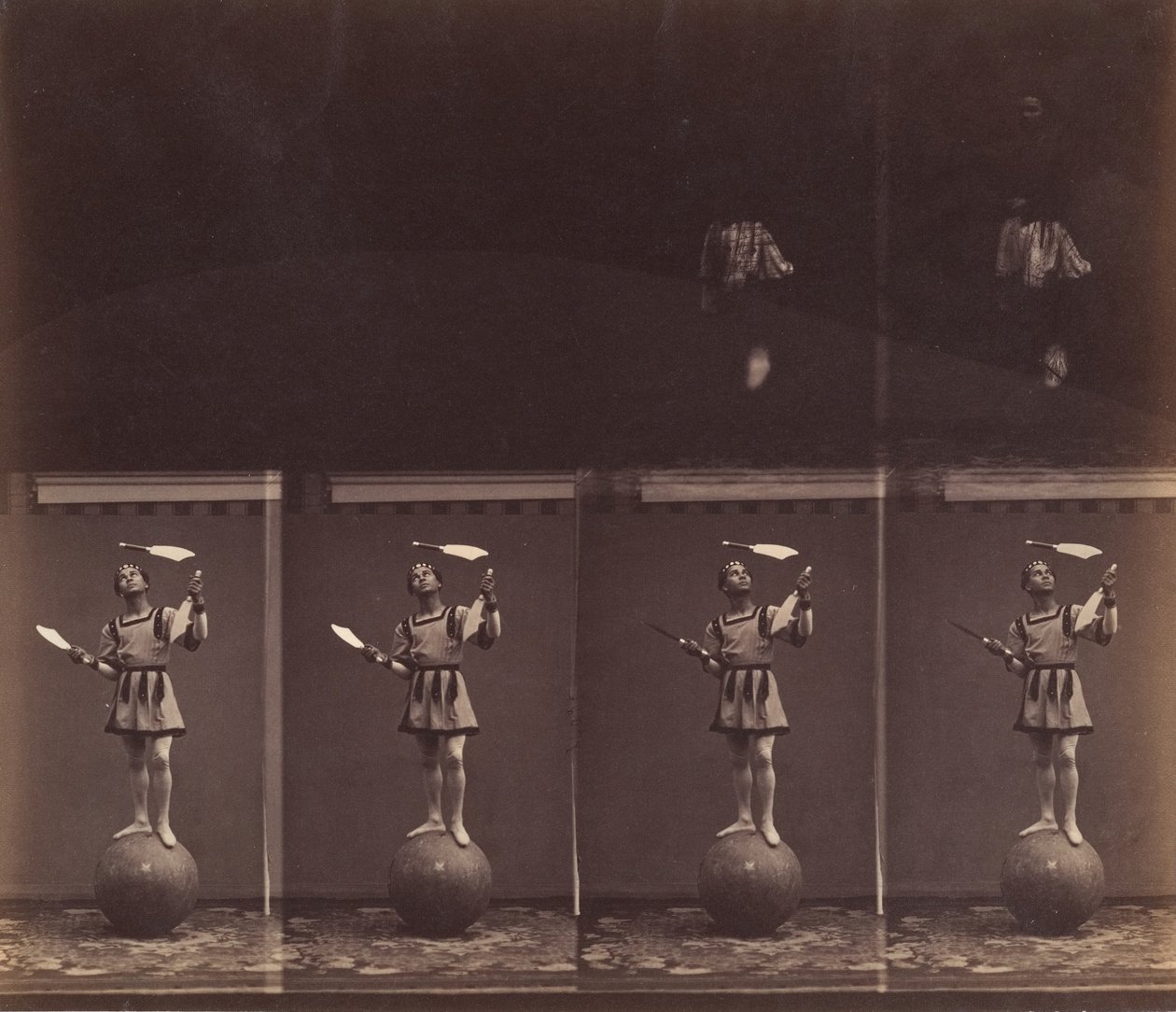 Kuglarz Manoel, 1861. autorstwa Andre Adolphe Eugene Disderi
