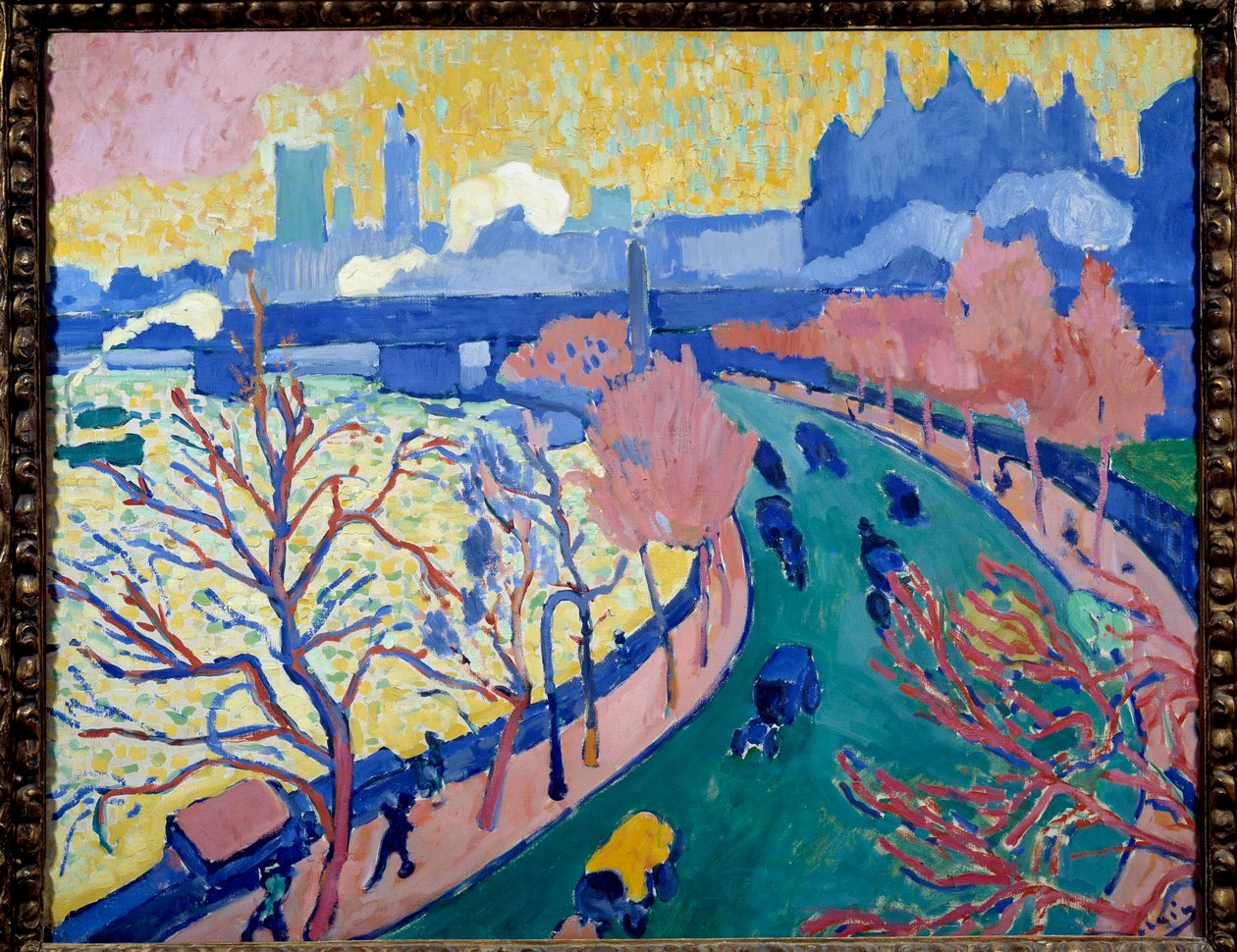 Charing Cross Bridge, Londyn autorstwa Andre Derain