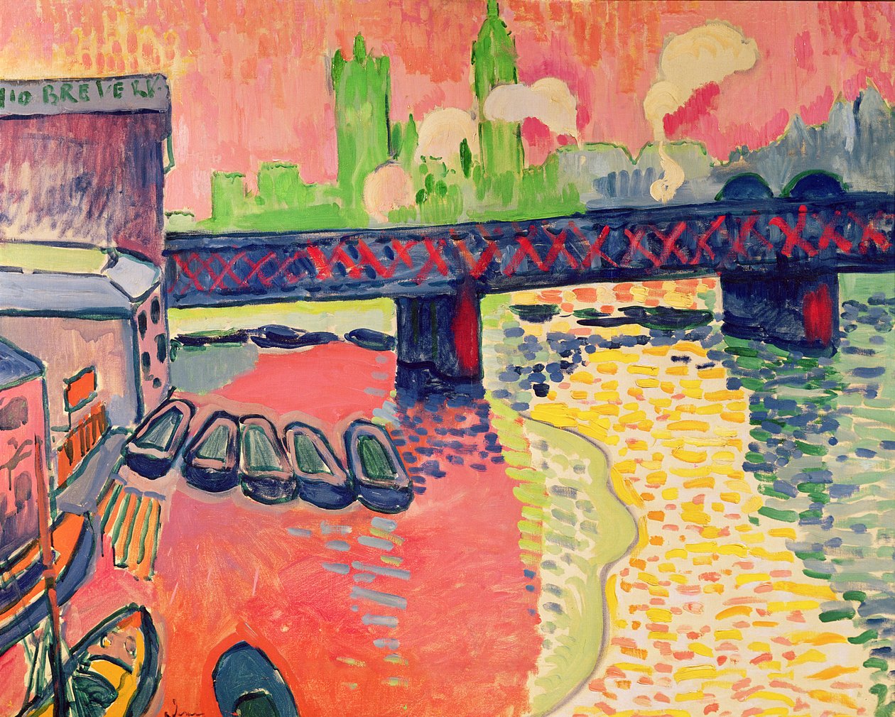 Charing Cross Bridge, Londyn autorstwa Andre Derain