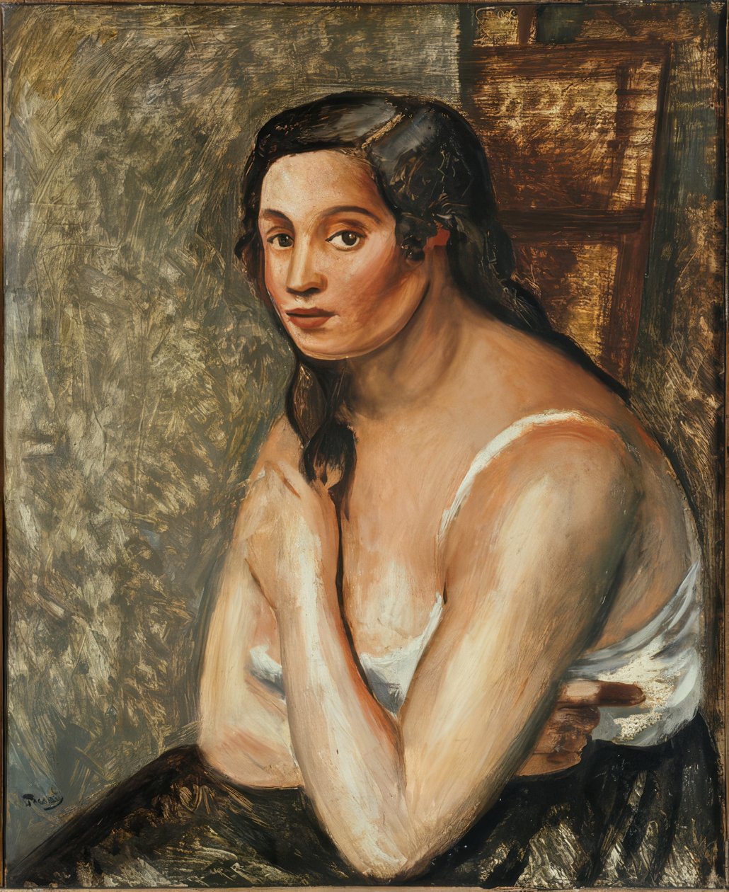 Siedząca kobieta w koszuli. autorstwa Andre Derain