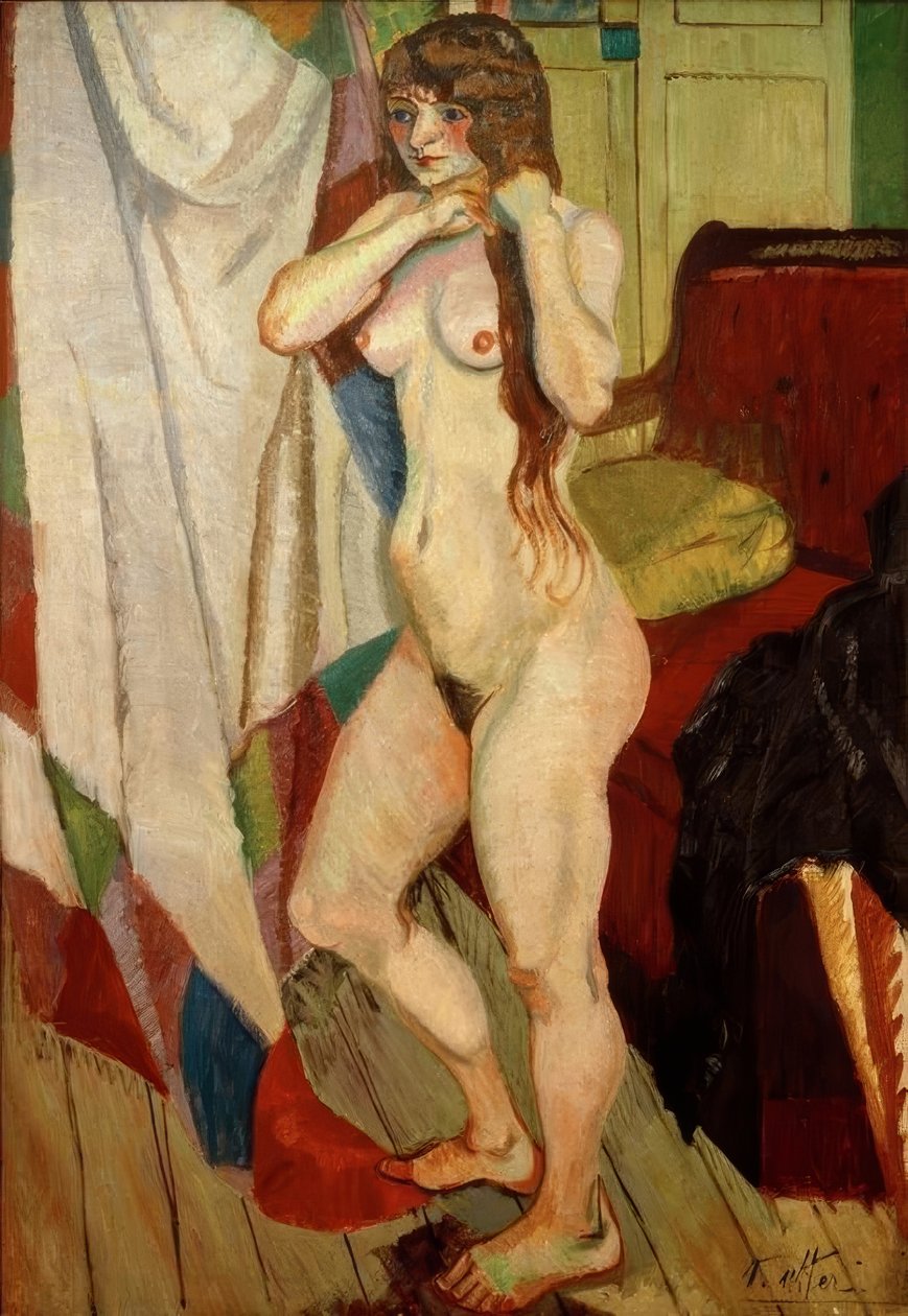 Suzanne Valadon układa włosy autorstwa Andre Utter