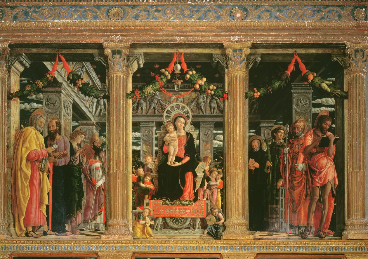 Веронагийн Гэгээн Зеногийн тахилын ширээ, 1456-60 (дэлгэрэнгүй 214237)поли autorstwa Andrea Mantegna