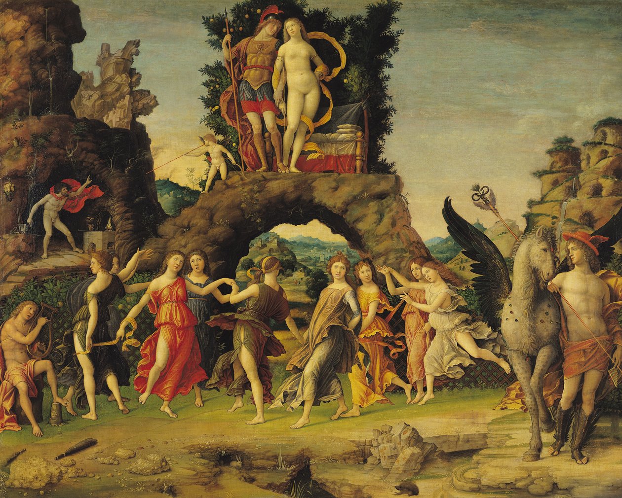 Parnassus: Mars i Wenus autorstwa Andrea Mantegna