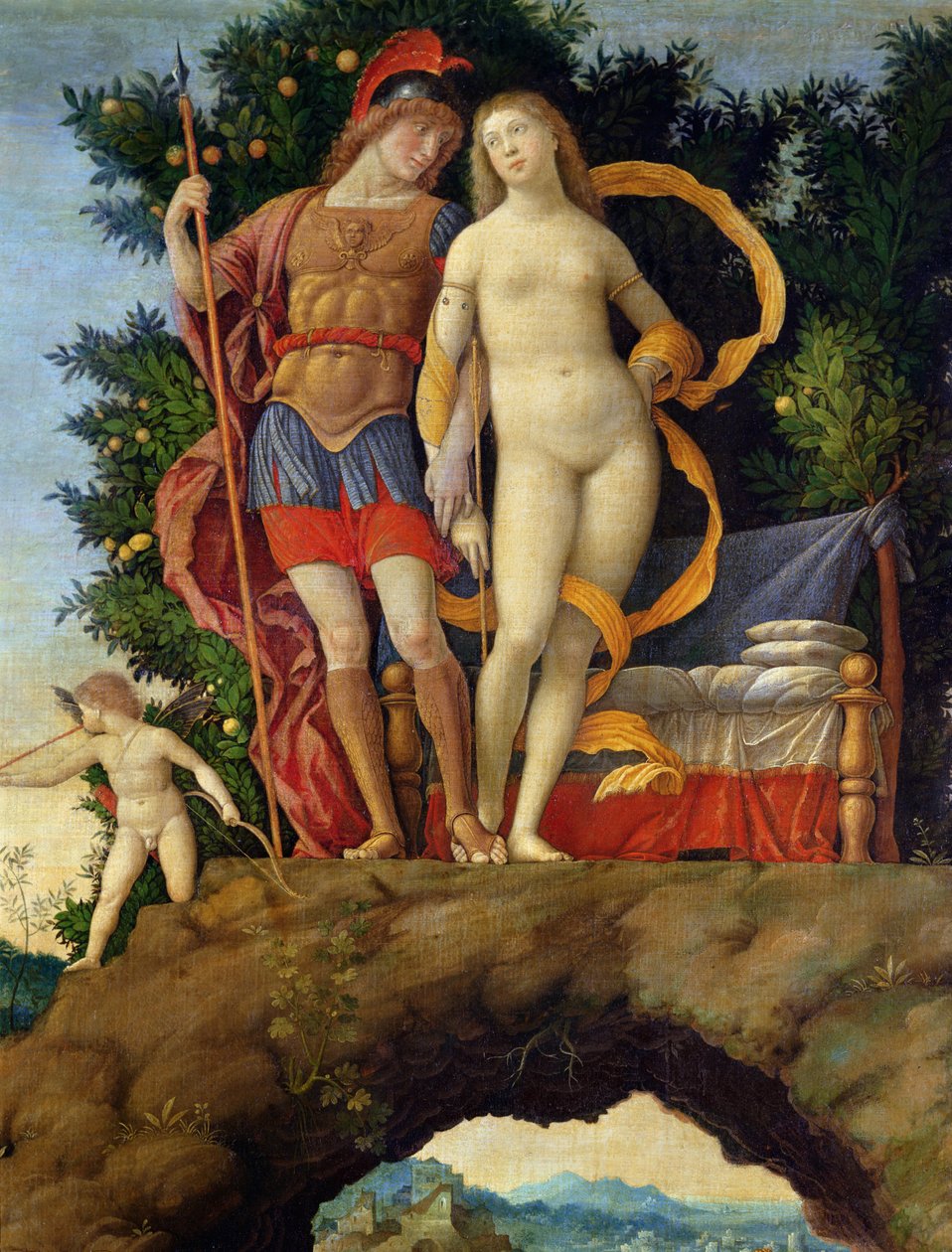 Parnas, fragment Wenus i Marsa autorstwa Andrea Mantegna