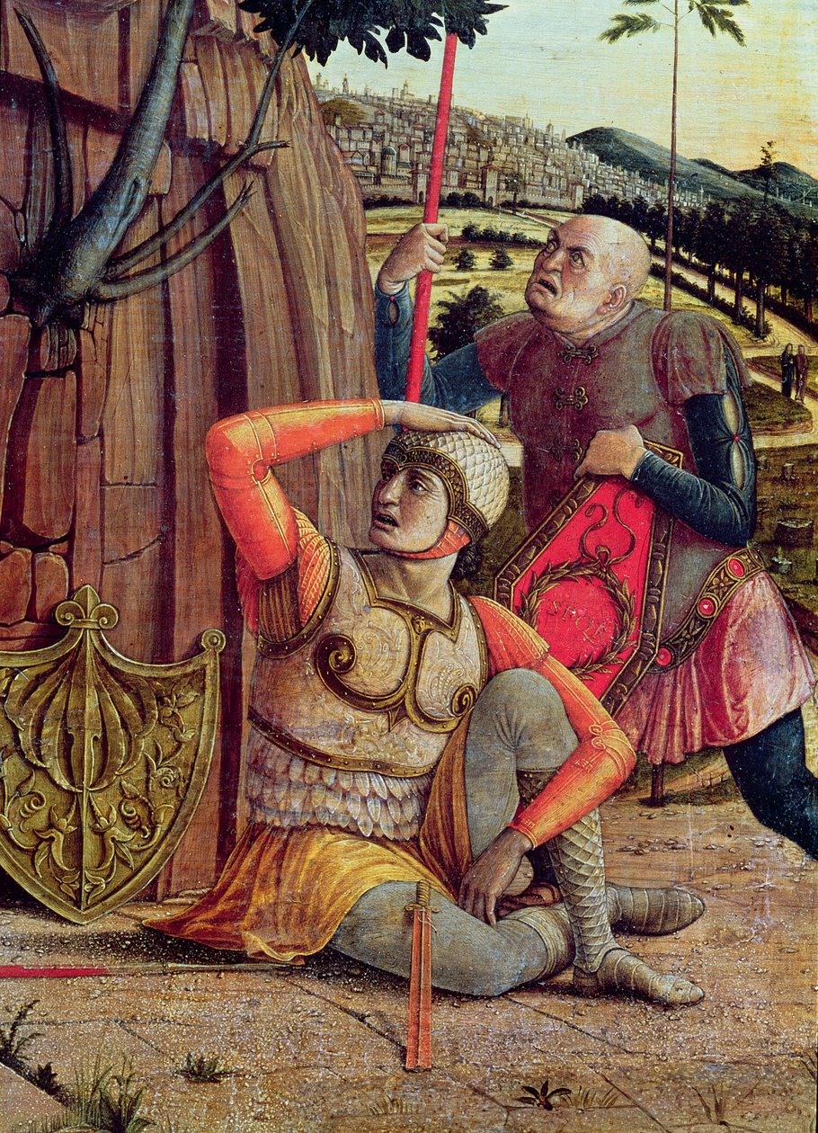 Zmartwychwstanie, prawa predella panel z Ołtarza św. Zenona z Werony, 1456-60 (detal z 214239) autorstwa Andrea Mantegna