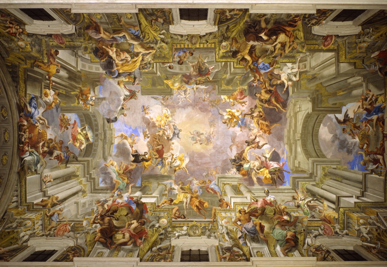 Wejście św. Ignacego do raju, 1685-94 autorstwa Andrea Pozzo