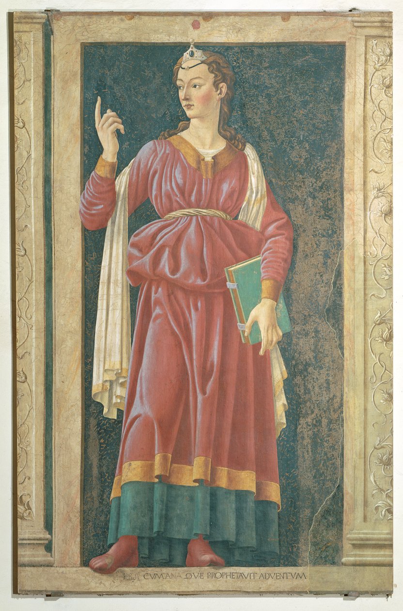 Kuman Sybilla, z serii słynnych mężczyzn i kobiet Villa Carducci, ok.1450 autorstwa Andrea del Castagno