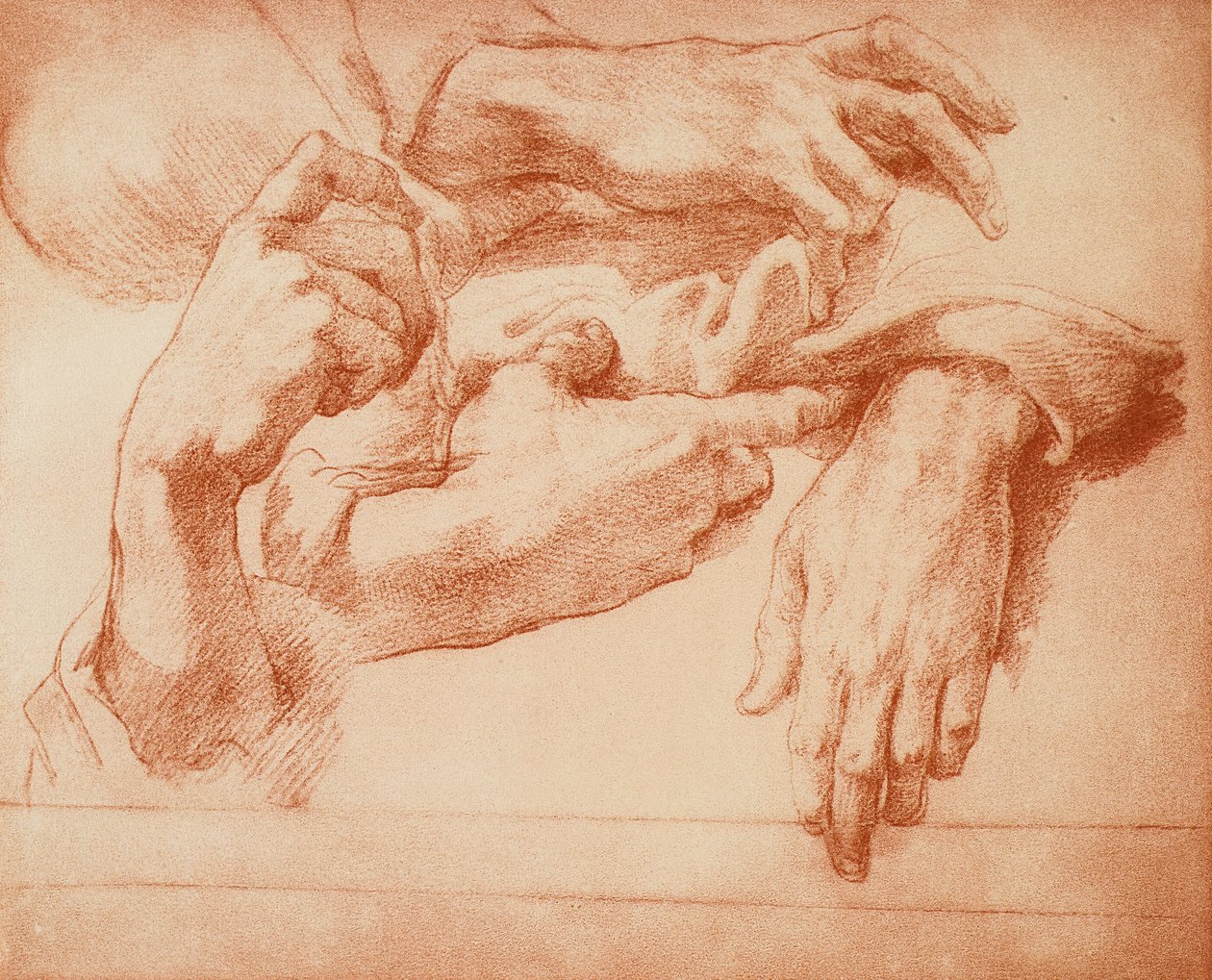 Badanie rąk autorstwa Andrea del Sarto