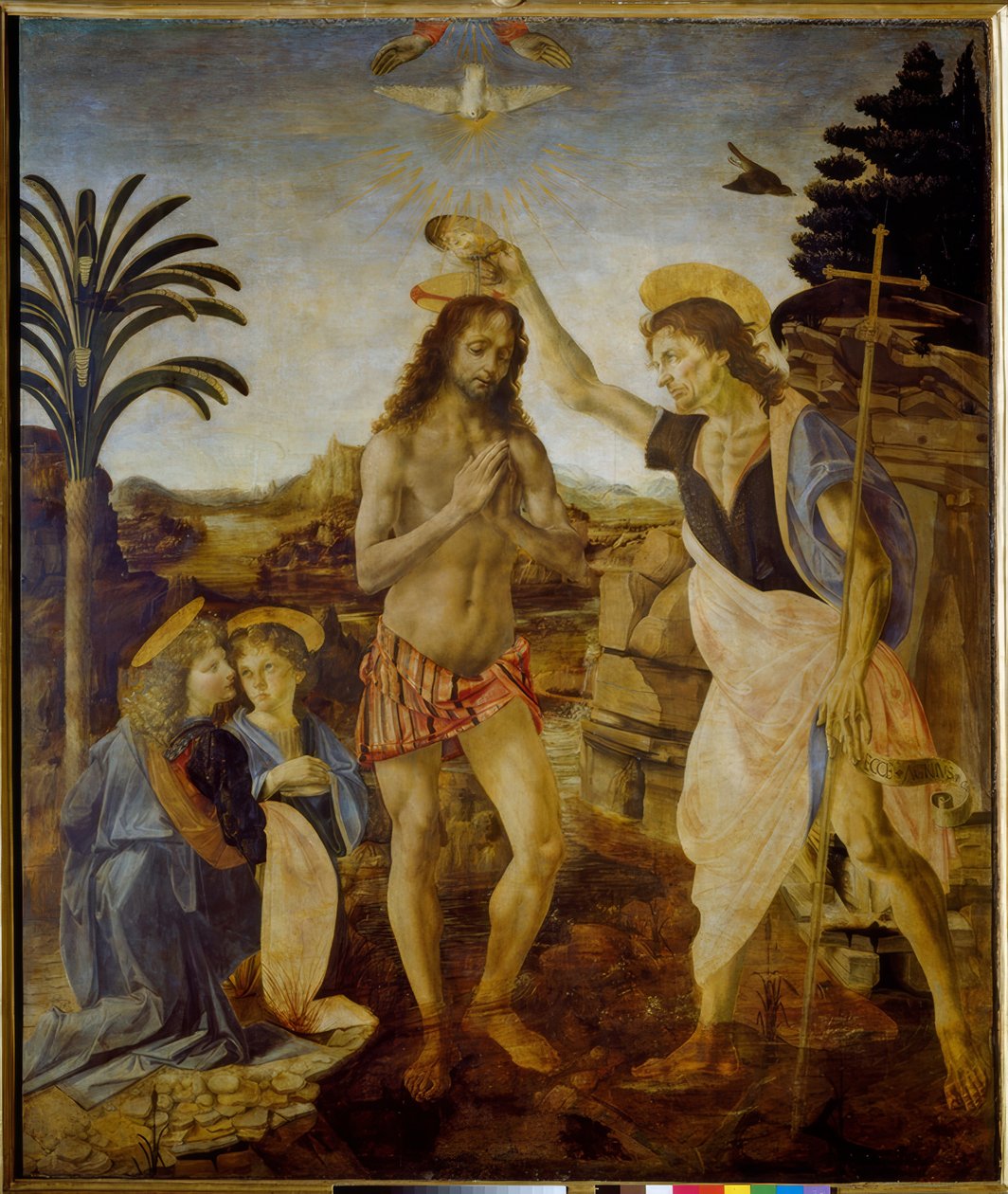Chrzest Chrystusa autorstwa Andrea del Verrocchio