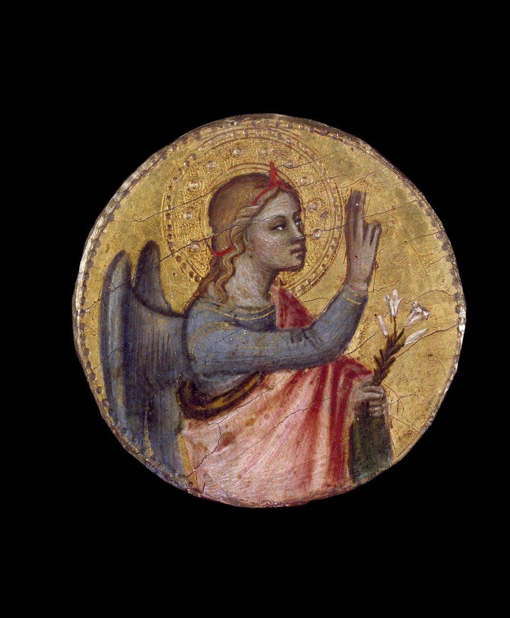 Anielska Zwiastowanie, XIV w. (tempera na desce) autorstwa Andrea di Cione Orcagna