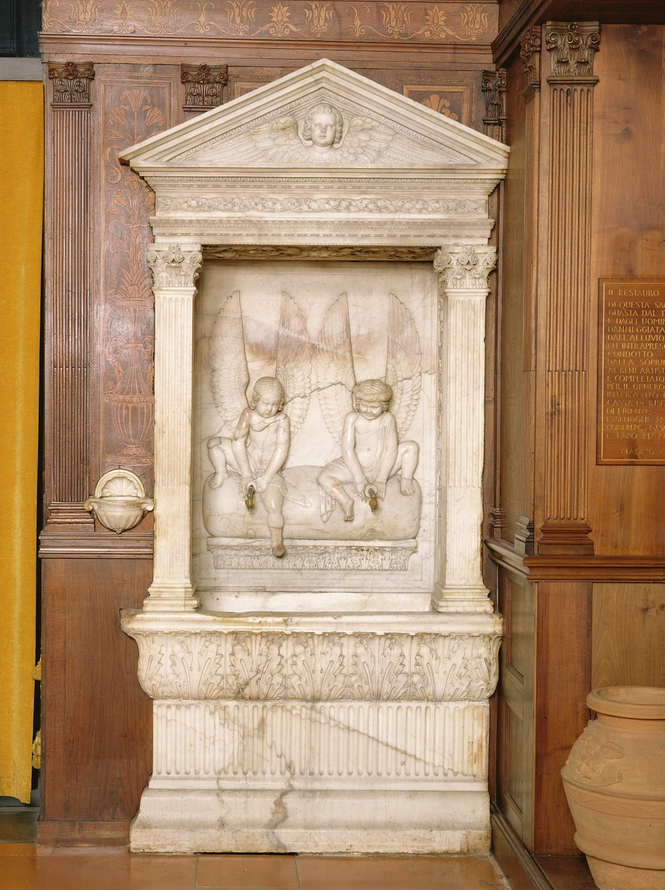 Rzeźbiarska chrzcielnica w North Sacrity (patrz 254058) autorstwa Andrea di Lazzaro Cavalcanti
