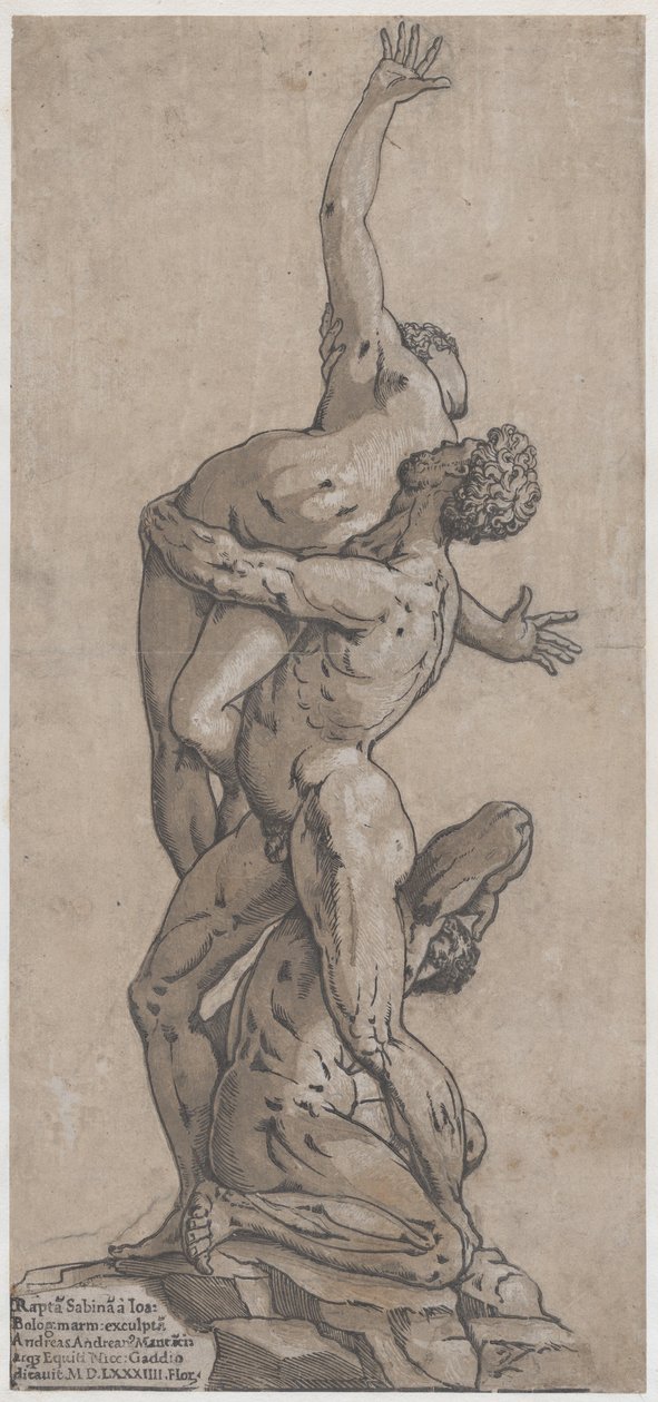 Gwałt Sabiny, 1584. autorstwa Andrea Andreani