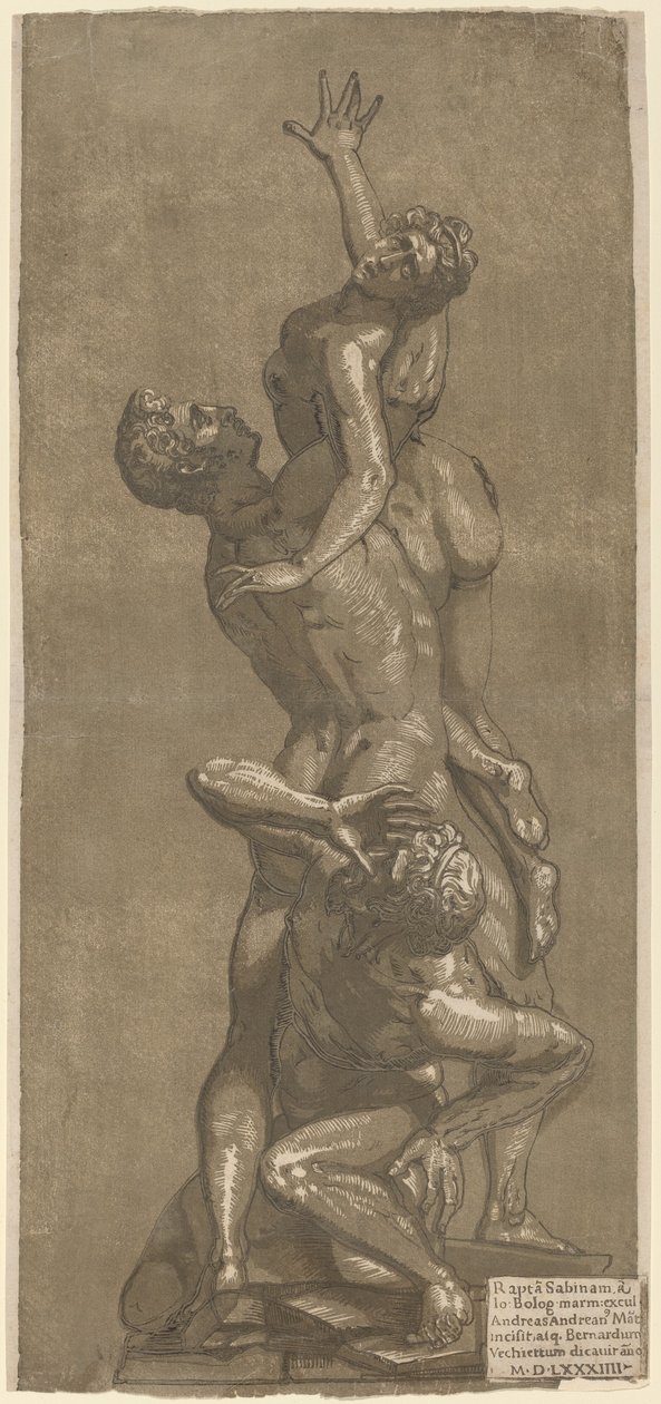 Gwałt Sabiny, 1584. autorstwa Andrea Andreani