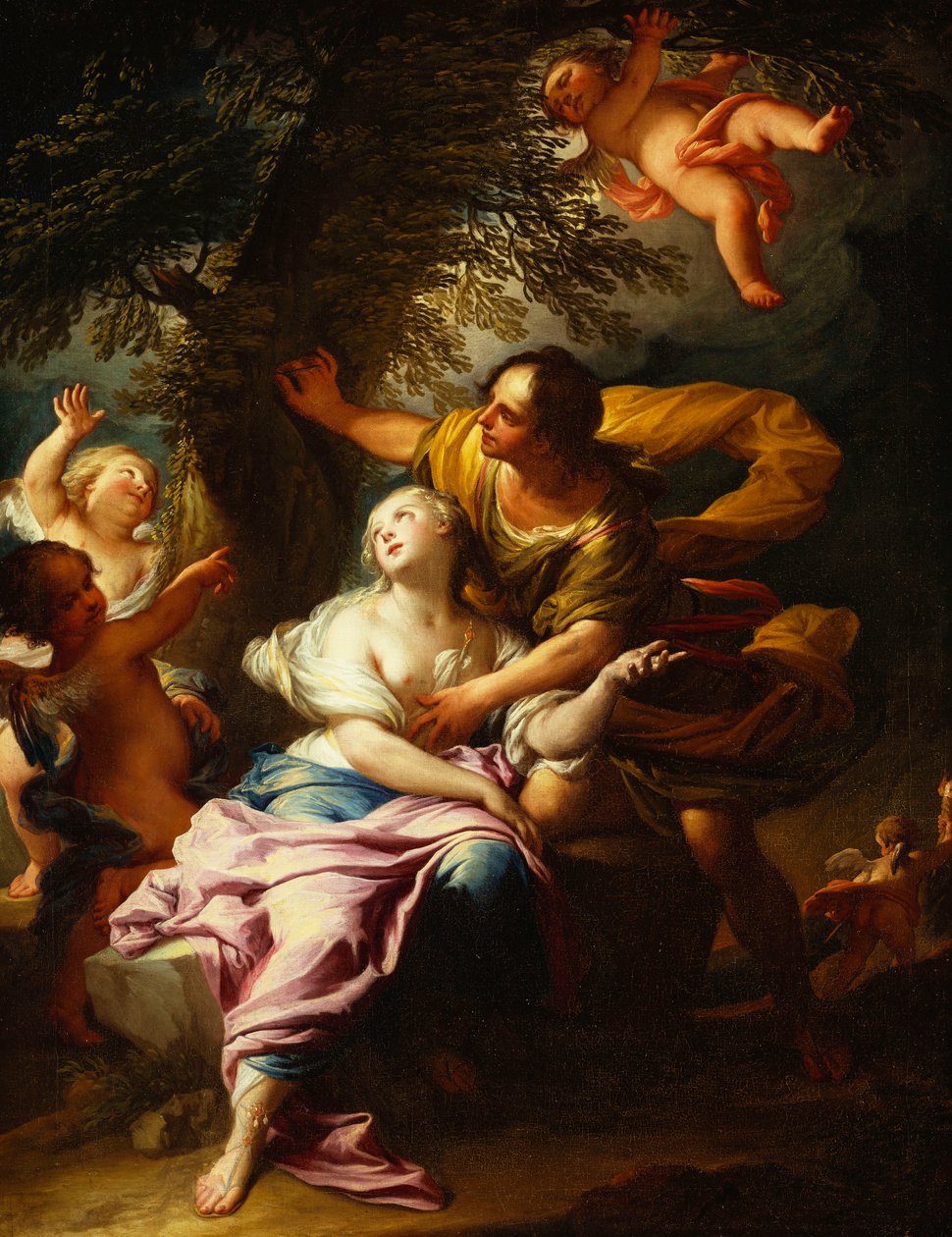 Angelica i Medoro autorstwa Andrea Casali