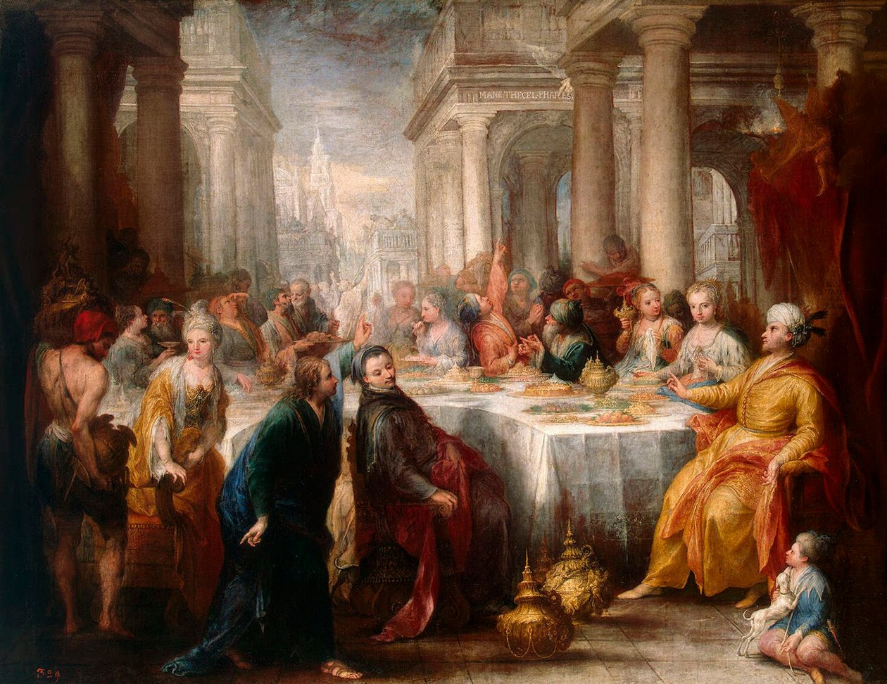 Święto Baltazara”, 1705. autorstwa Andrea Celesti