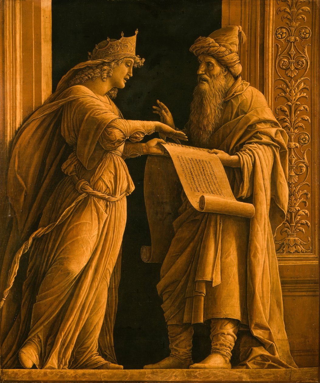 Sybilla i prorok autorstwa Andrea Mantegna