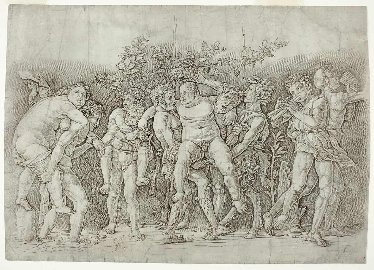 Bachanalia z Silenus autorstwa Andrea Mantegna