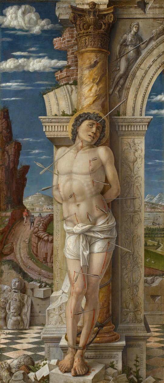 Św. Sebastian, ok.1459 (tempera na desce) autorstwa Andrea Mantegna