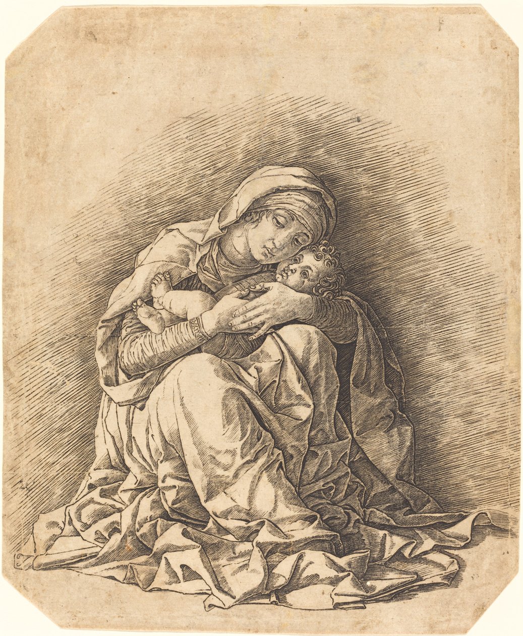 Dziewica i Dziecko autorstwa Andrea Mantegna