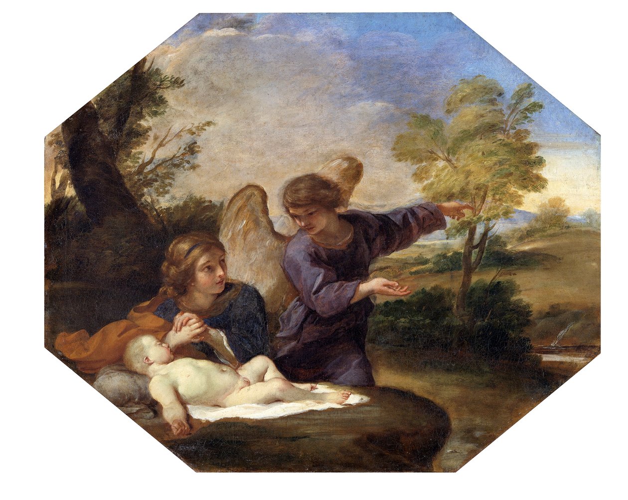 „Hagar i Anioł”, 1616-1661 autorstwa Andrea Sacchi
