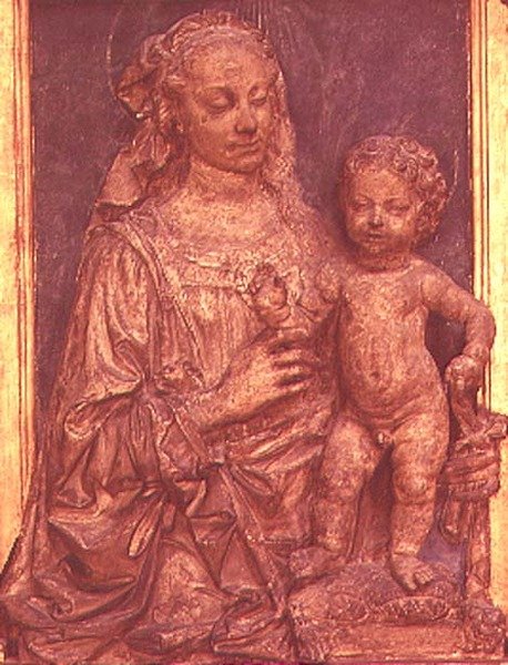 Madonna z Dzieciątkiem (drewno) autorstwa Andrea del Verrocchio