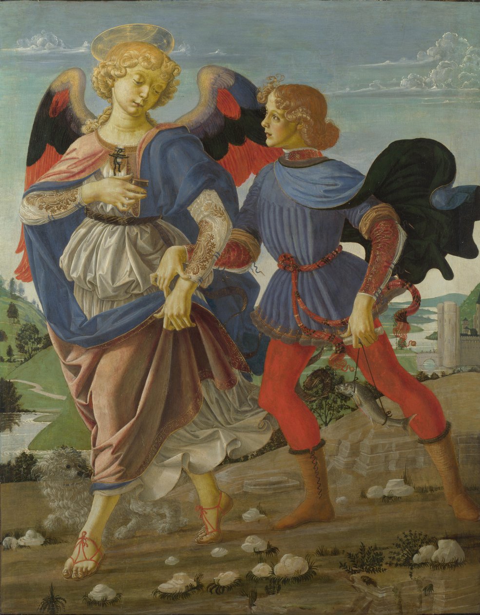 Tobiasz i Anioł, ok. 1470-1475. autorstwa Andrea del Verrocchio